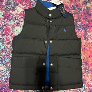 Polo by Ralph Lauren Kids Reversible Black or Blue Puffer Vest 4